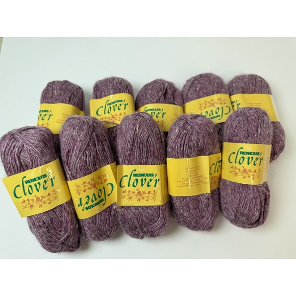 Reynolds Other - Reynolds Clover Yarn Linen and Acrylic Blend Light Worsted Purple Lot Of 10
